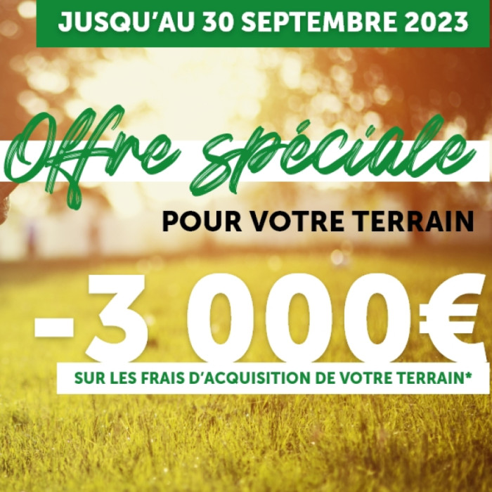 Offre exceptionnelle : Logis de Vendée vous offre jusqu’à 3.000 € sur l’achat de votre terrain !